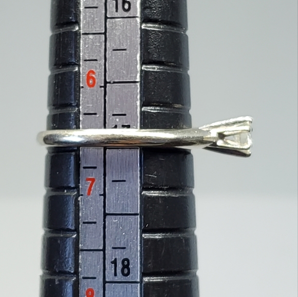 Vintage Prism-Lite Diamond 14k White Gold Engagement Ring - Picture 11 of 12